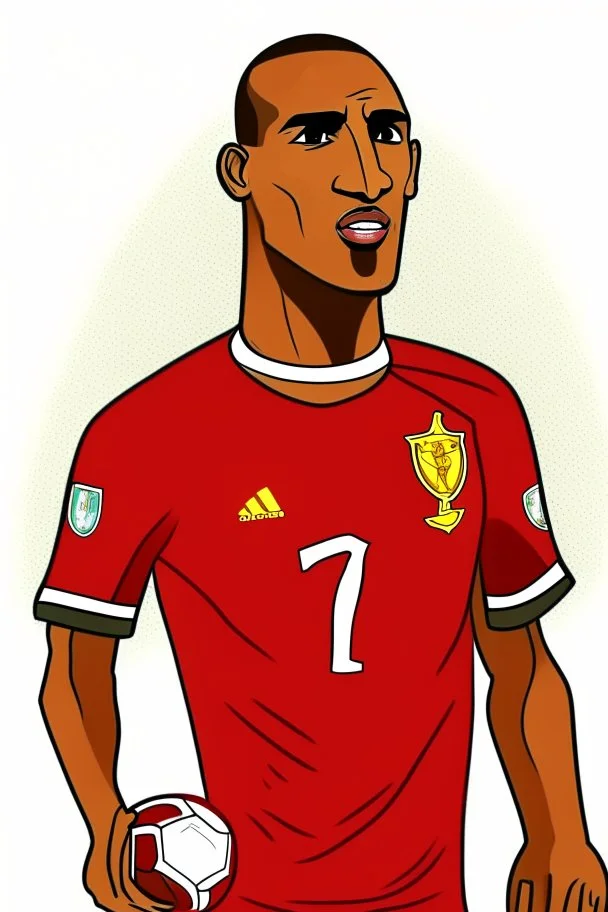 Danilo Luis Helio Pereira Portuguese football player , cartoon 2d