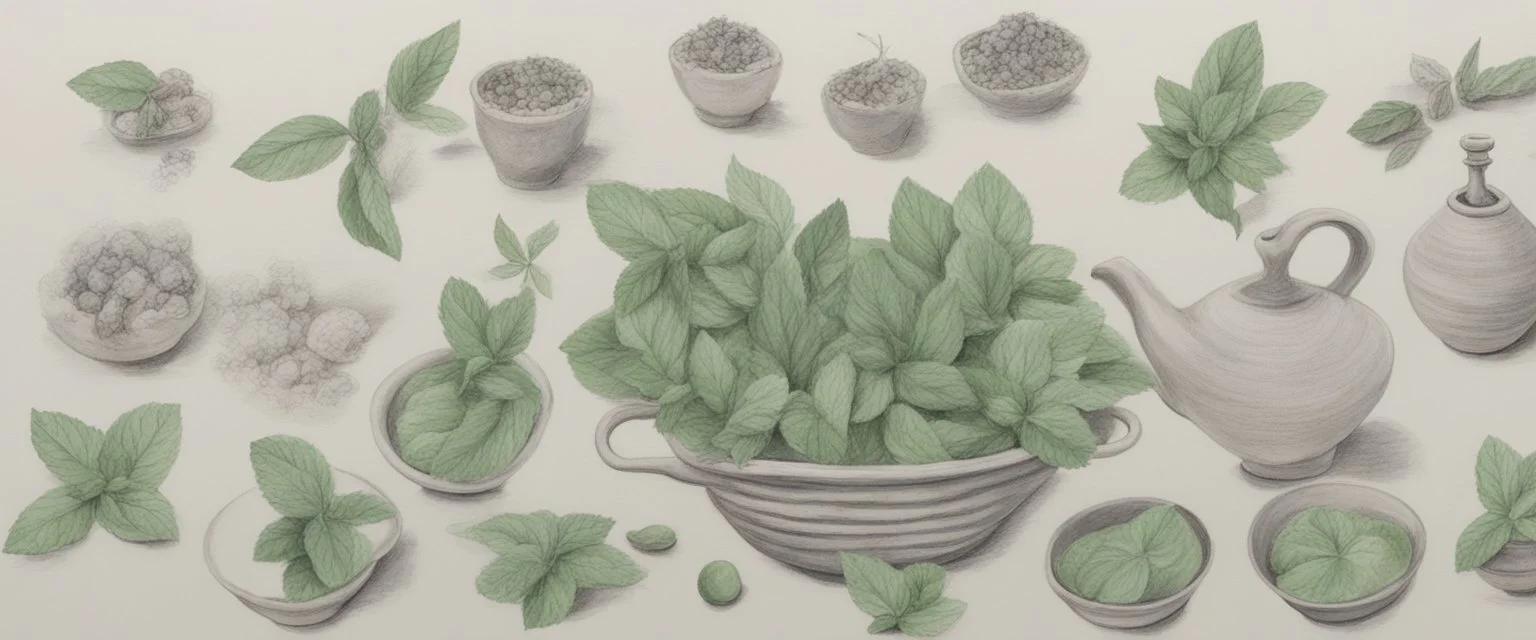 Drawing entitled Aromatic Mint Journey