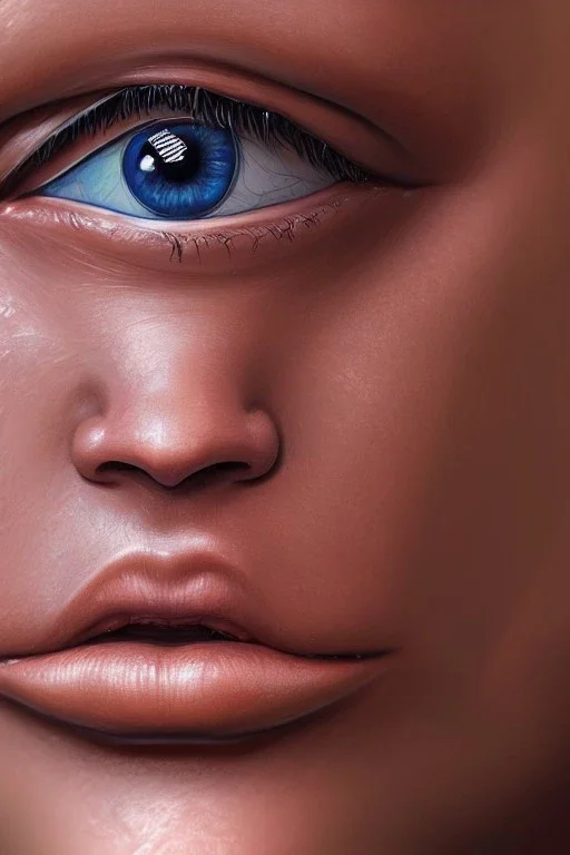 full Closeupdetailed face, concept art, digital painting, looking into camera, hyper realistic with fine details