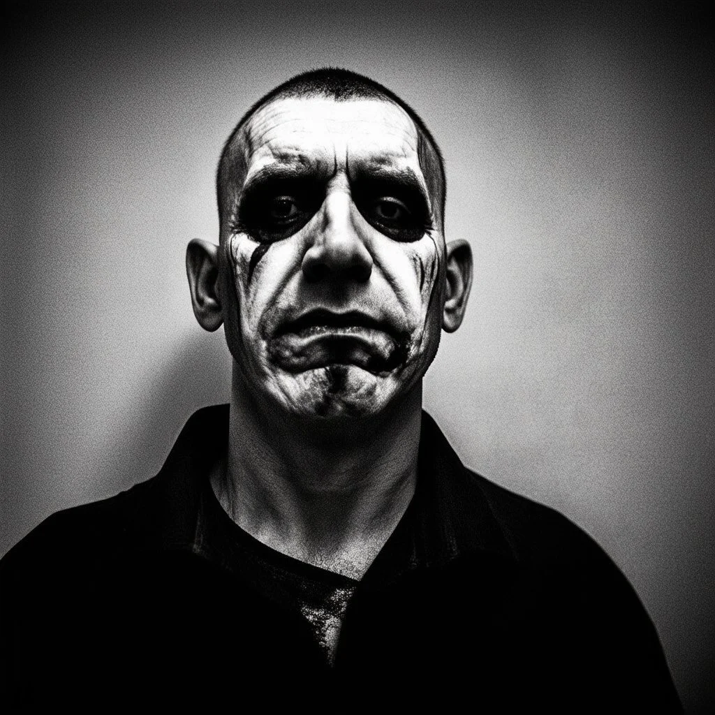 Grainy photo, portrait, dark night, grunge, 2000s Russia, punk, criminal, rough, confident, older male, extremely pale skin, extremely deformed, hideous, sewer dweller