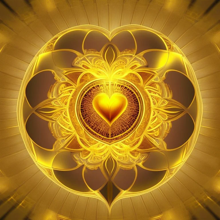 golden vinyl electric heart kaleidoscope