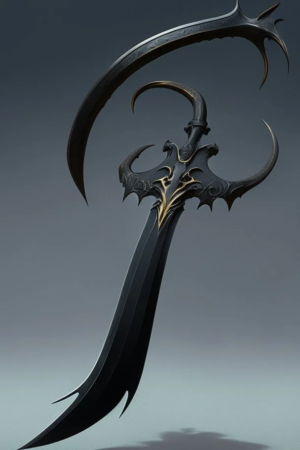 black big sharp scythe