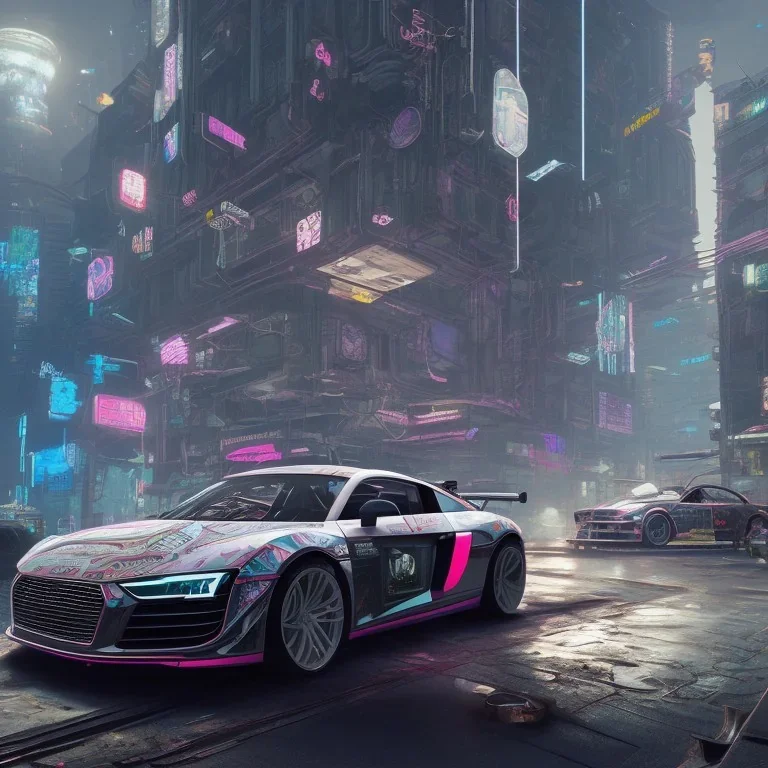 cyberpunk 2077 version of a audi R8