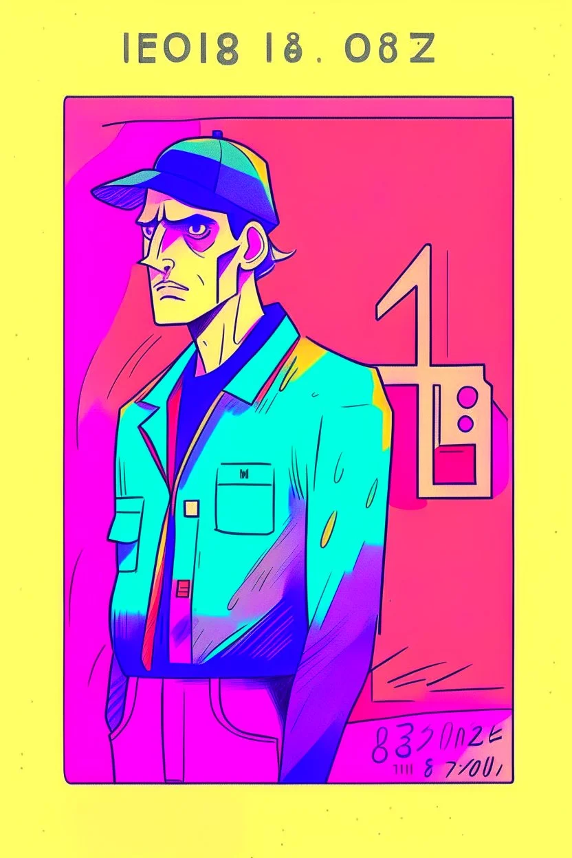 1984 by Orwell. Soft colors. Sketch on papee