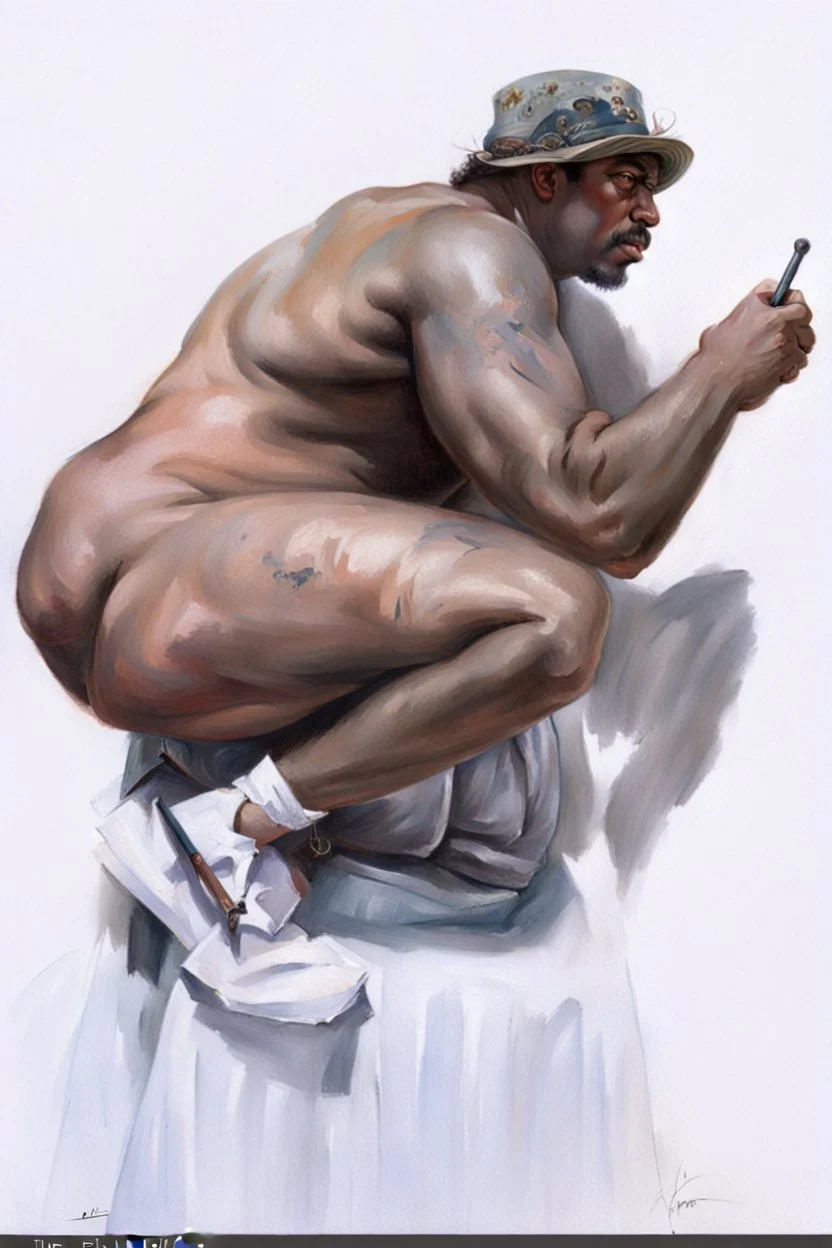 the big man like 19th painting