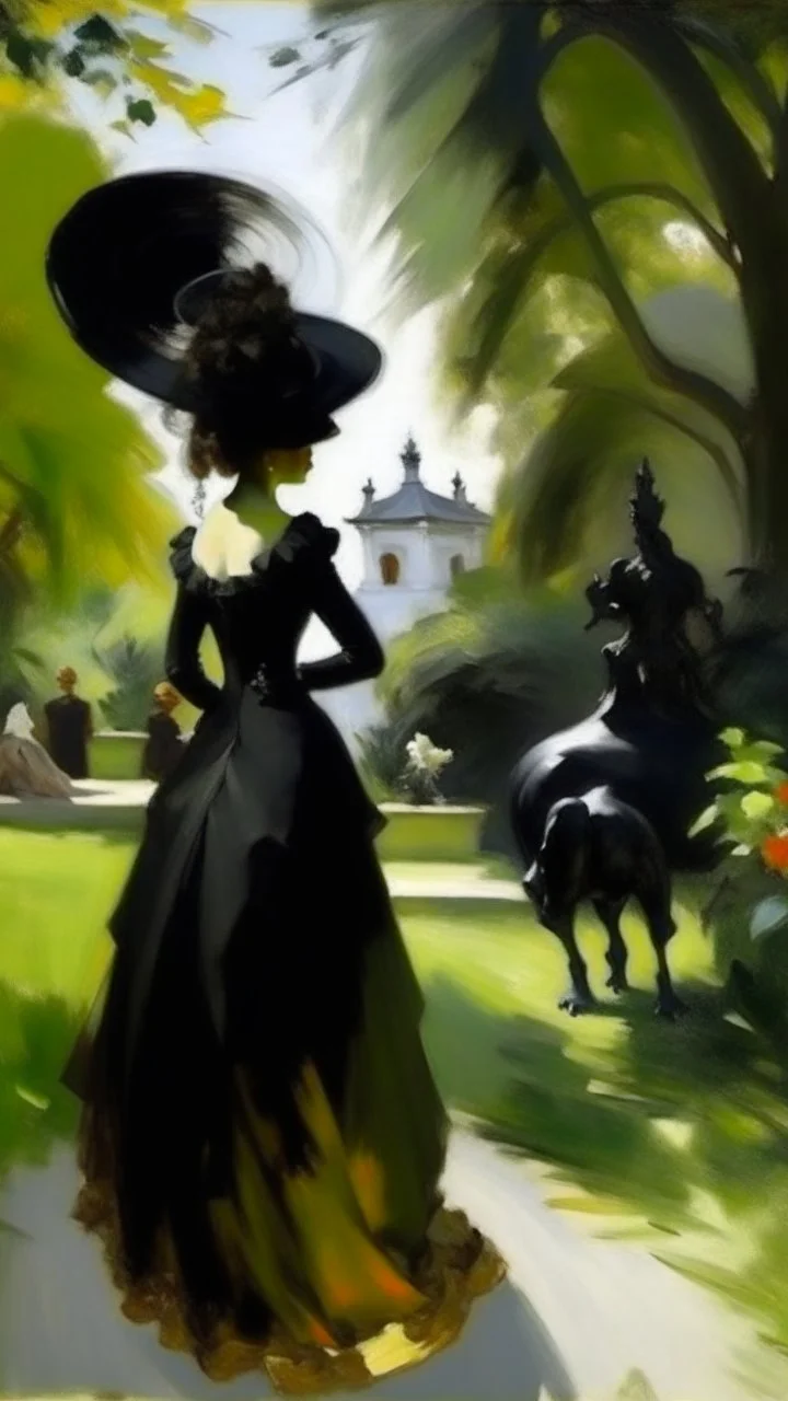 A black shadow kingdom painted by John Singer Sargent