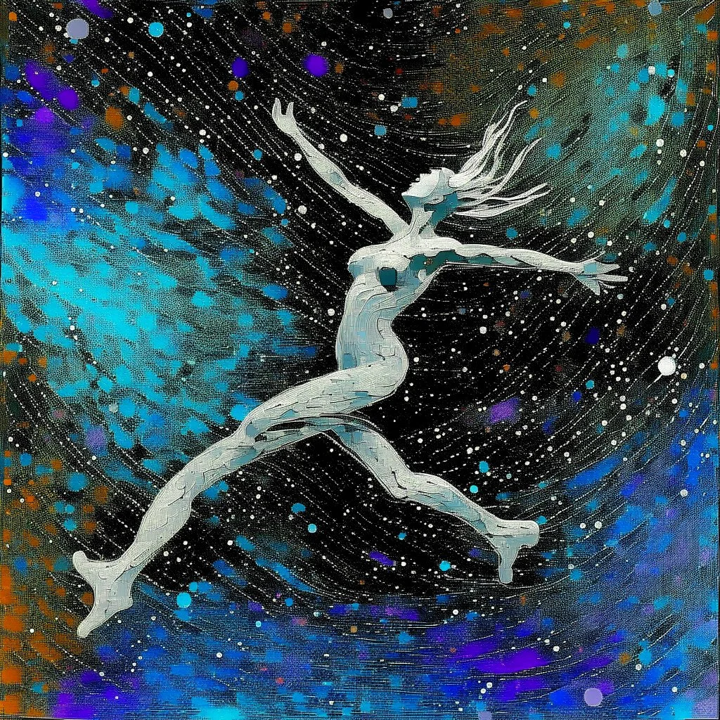 Dancing pn the sky Contemporary art.