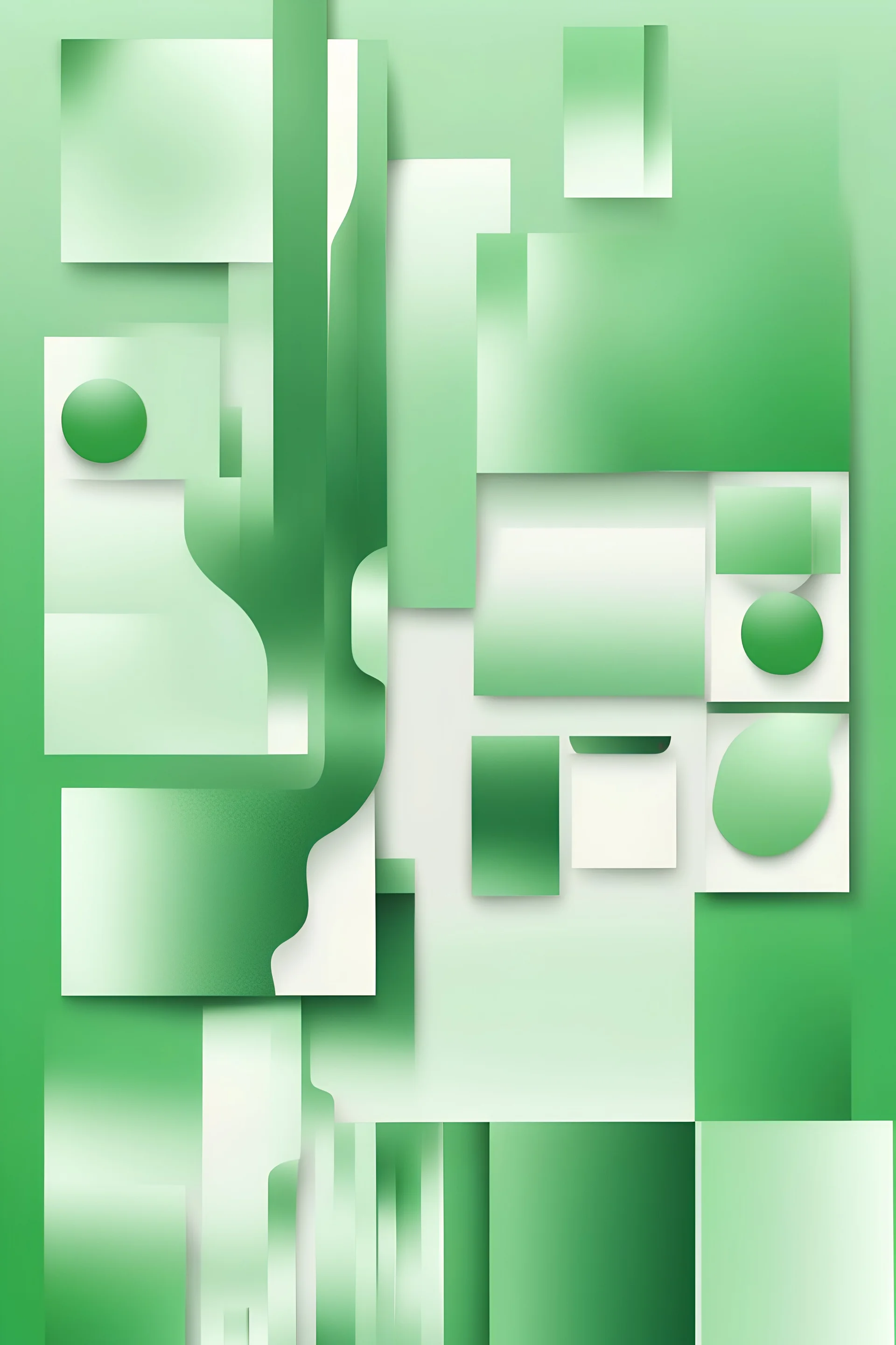 green gradient background in a modern style