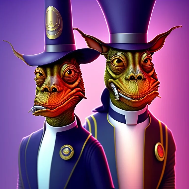 jarjar binks as mayor with tophat