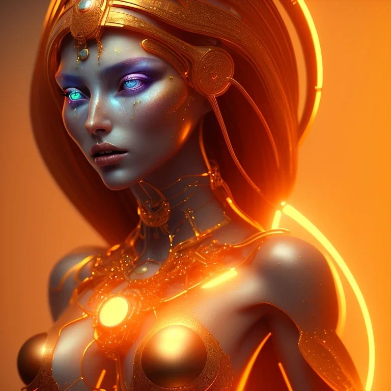 hot goddess, by Mahmoud Sai, Cartographic, Circuitry, Golden Hour, Closeup-View, 16k, Lumen Global Illumination, Diffraction Grading ,beautiful shape,