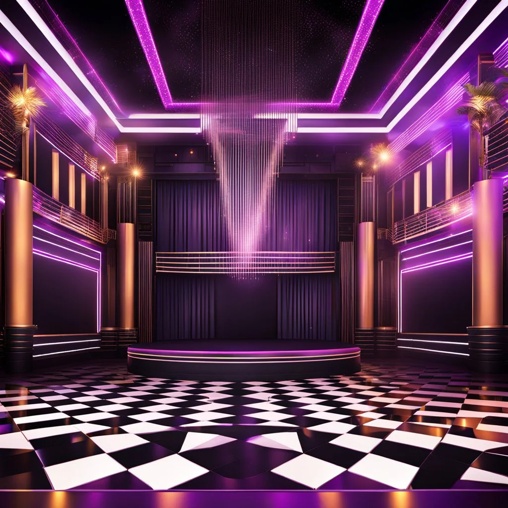 a luxury night club dance stage