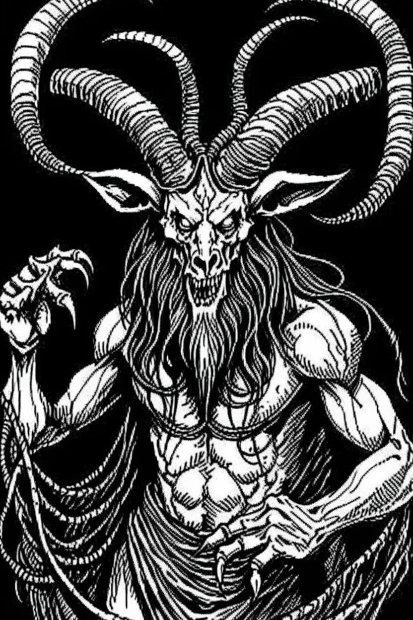 A goat black metal 2d full body