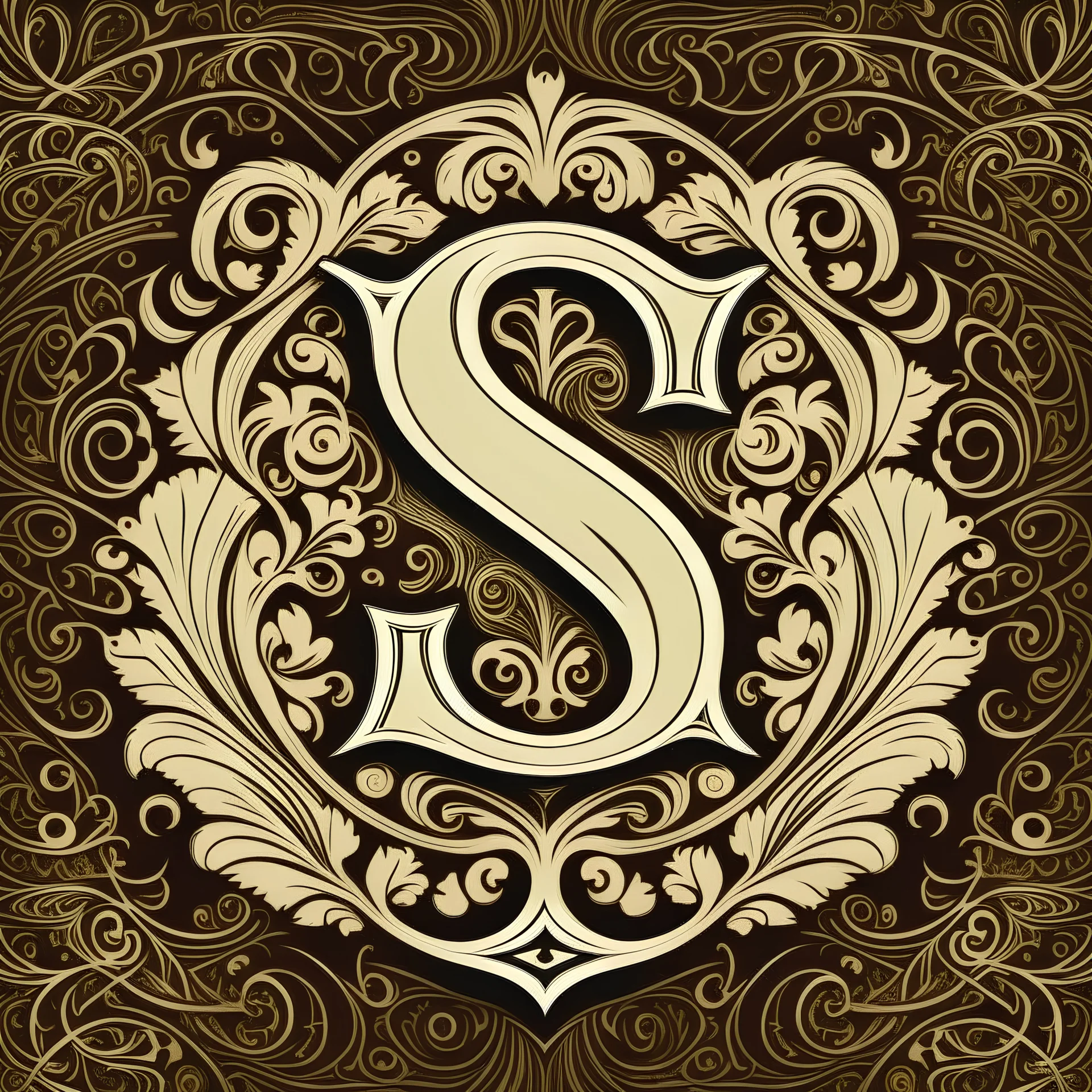 S K letters monogram