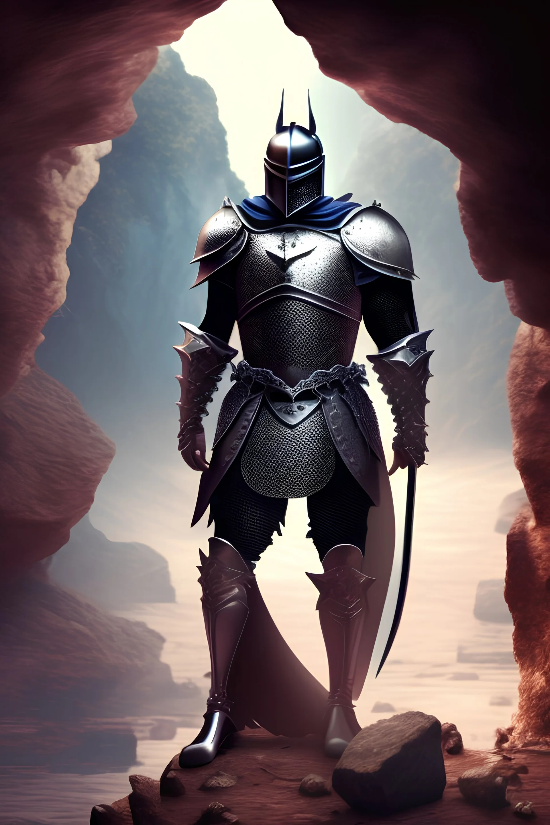 knight in cave