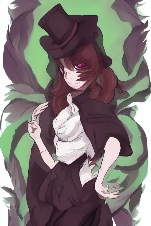 Portrait lady, full body shot, full-color medium shot GoblinAcademia