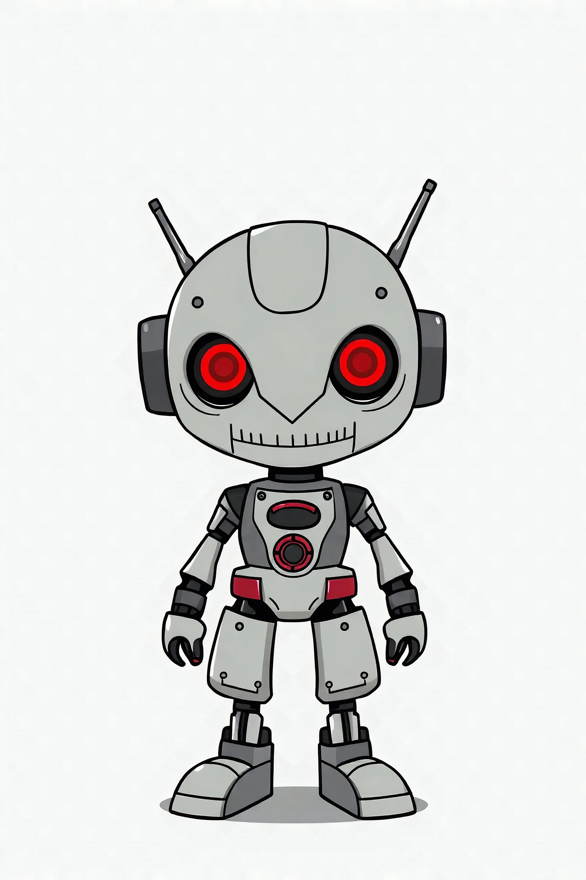 make a cool robot with red eyes\