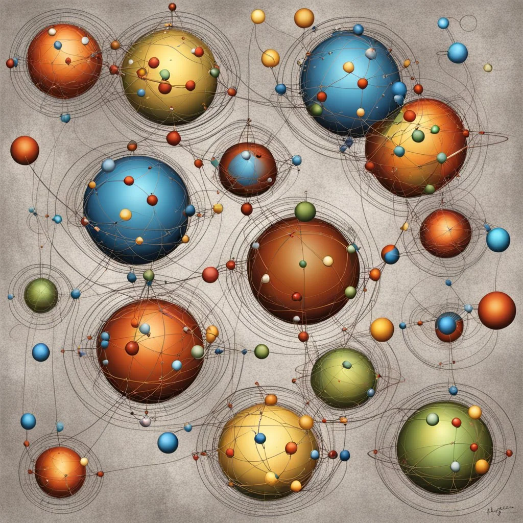 dancing atoms by artist "Higgs Boson"