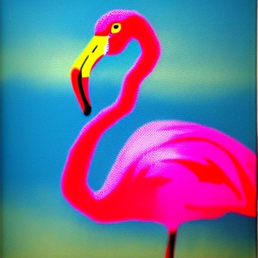 oil portrait of a flamingo by Monet 8k