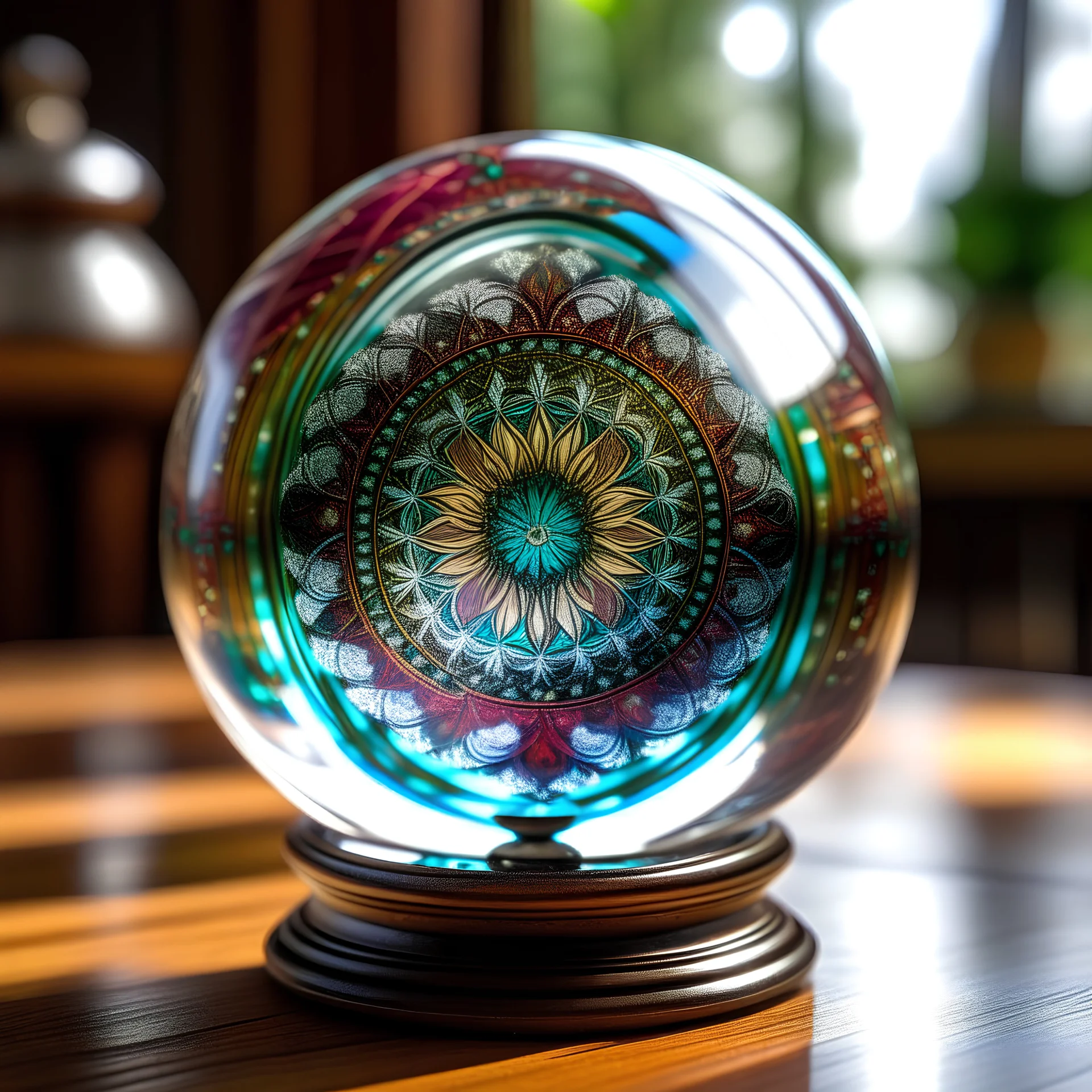 mandala in a crystal ball