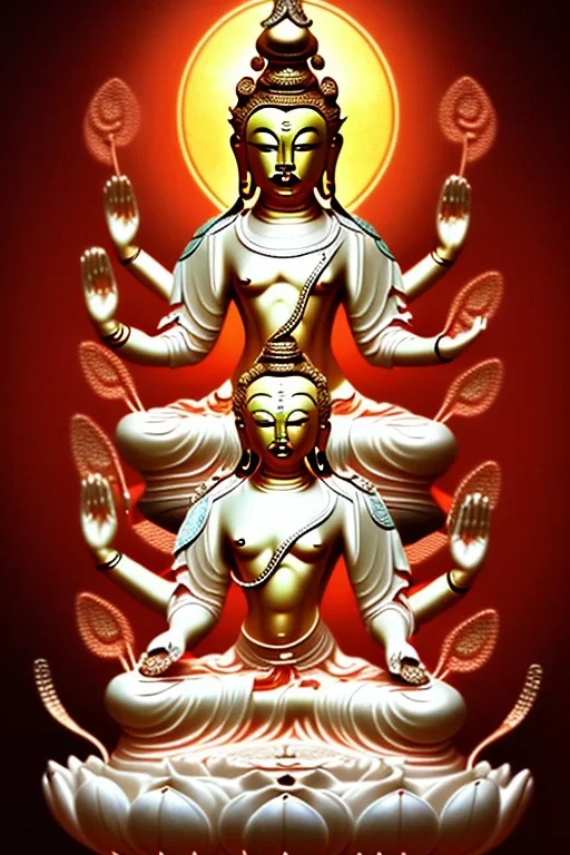 Female bodhisattva, many hands