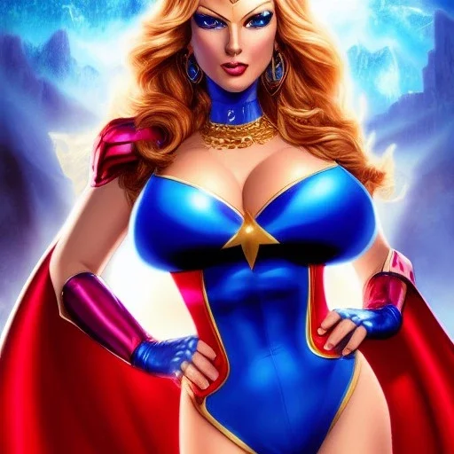 ultra detailed fullbody portrait of beautiful busty Stripperella Marvel Universe , wearing skintight Blue costume, extremely detailed digital painting, intrincate, extremely detailed smiling face,crystal clear Big Blue eyes, in the style of Adam Hughes , mystical colors , perfectly centered image, perfect composition, rim light, beautiful lighting,8k, stunning scene, raytracing