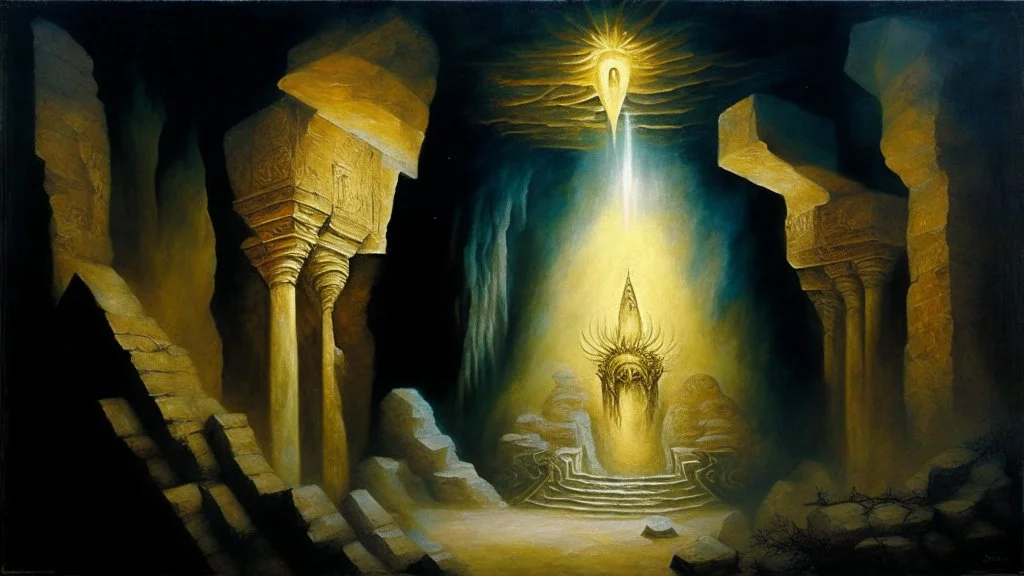 The Temple of the Mystery of the Cave Symbolic Painting