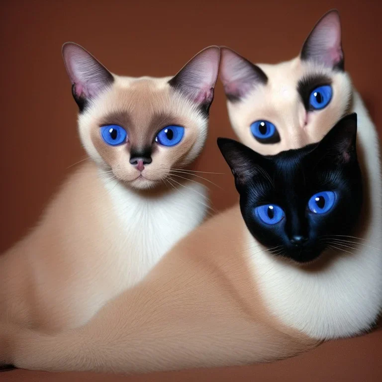 One Siamese cat Hipathy style