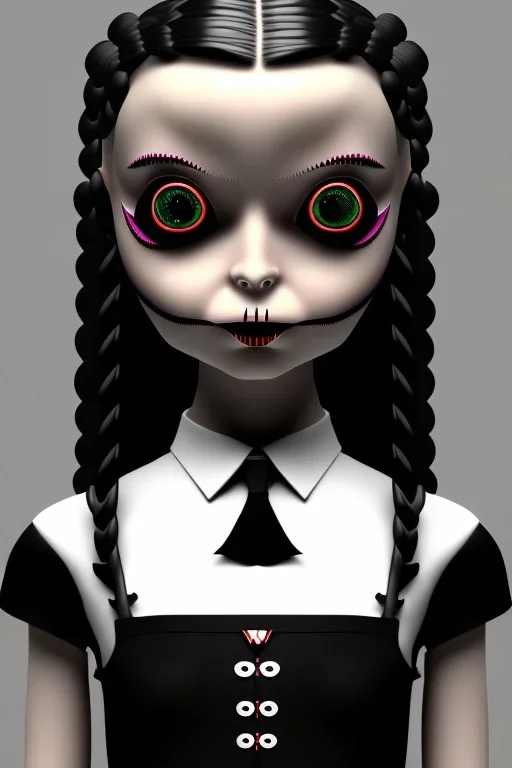 Wednesday Addams dance, highly detailed