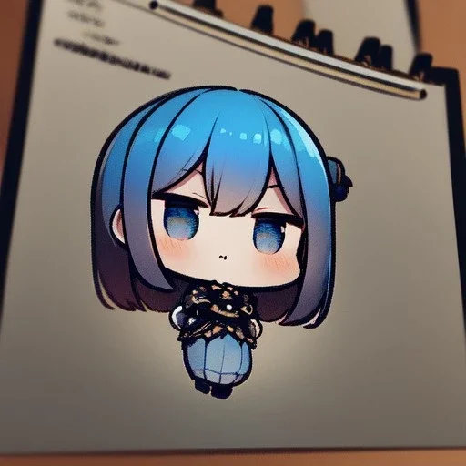 Clear focus,High resolution, A chibi drawing, Cute