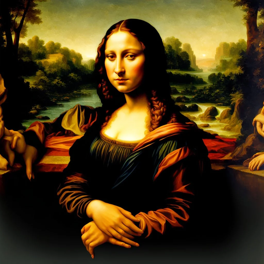 Imagina La Monalisa hoy en la vida real, calidad ultra, hiperdetallada, arte digital, 8k