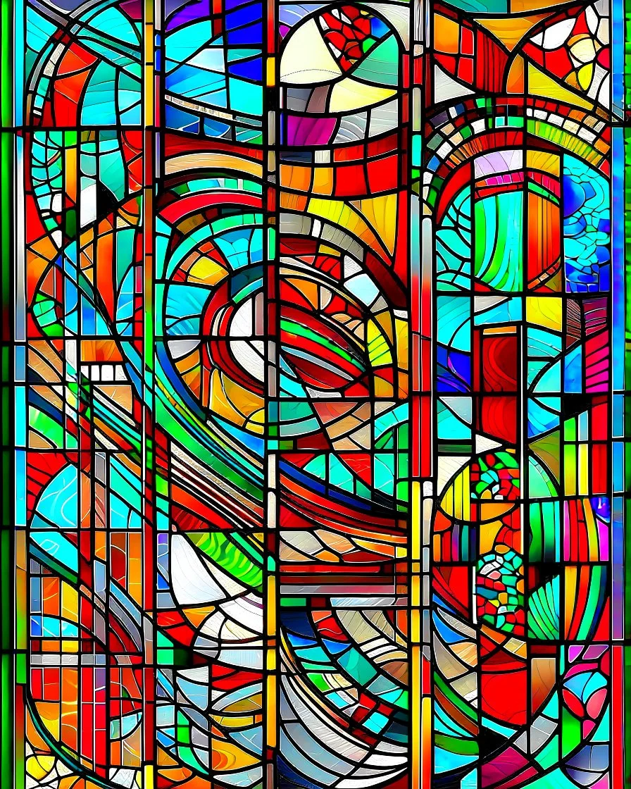 STAINED GLASS, Contemporary art.