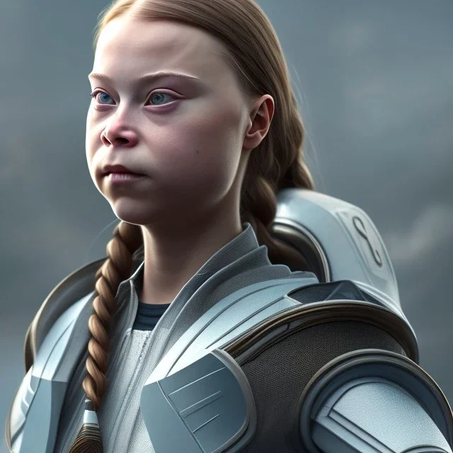  Greta Thunberg portrait octane render, Bajorans