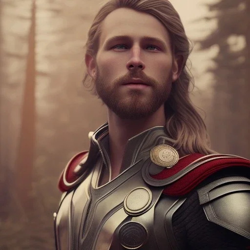 Full body, 3d render, thor 1800's men style, 1800's hair style, 1800's men clothes style, hyper realistic, octane render, unreal engine 5, 8k, palace background, uhd