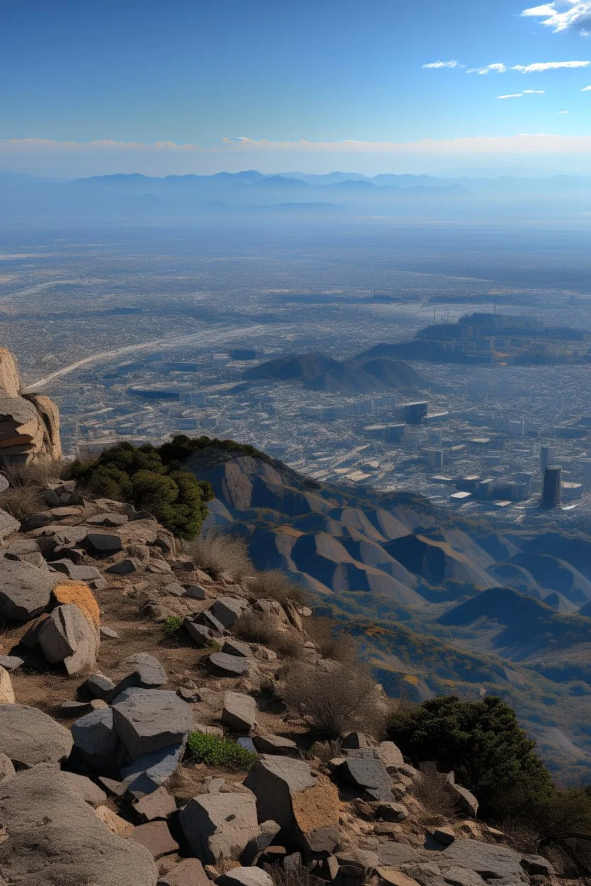 a nice place on the top of mountain and shows the city below