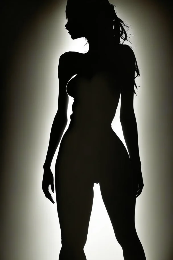silhouette of female body