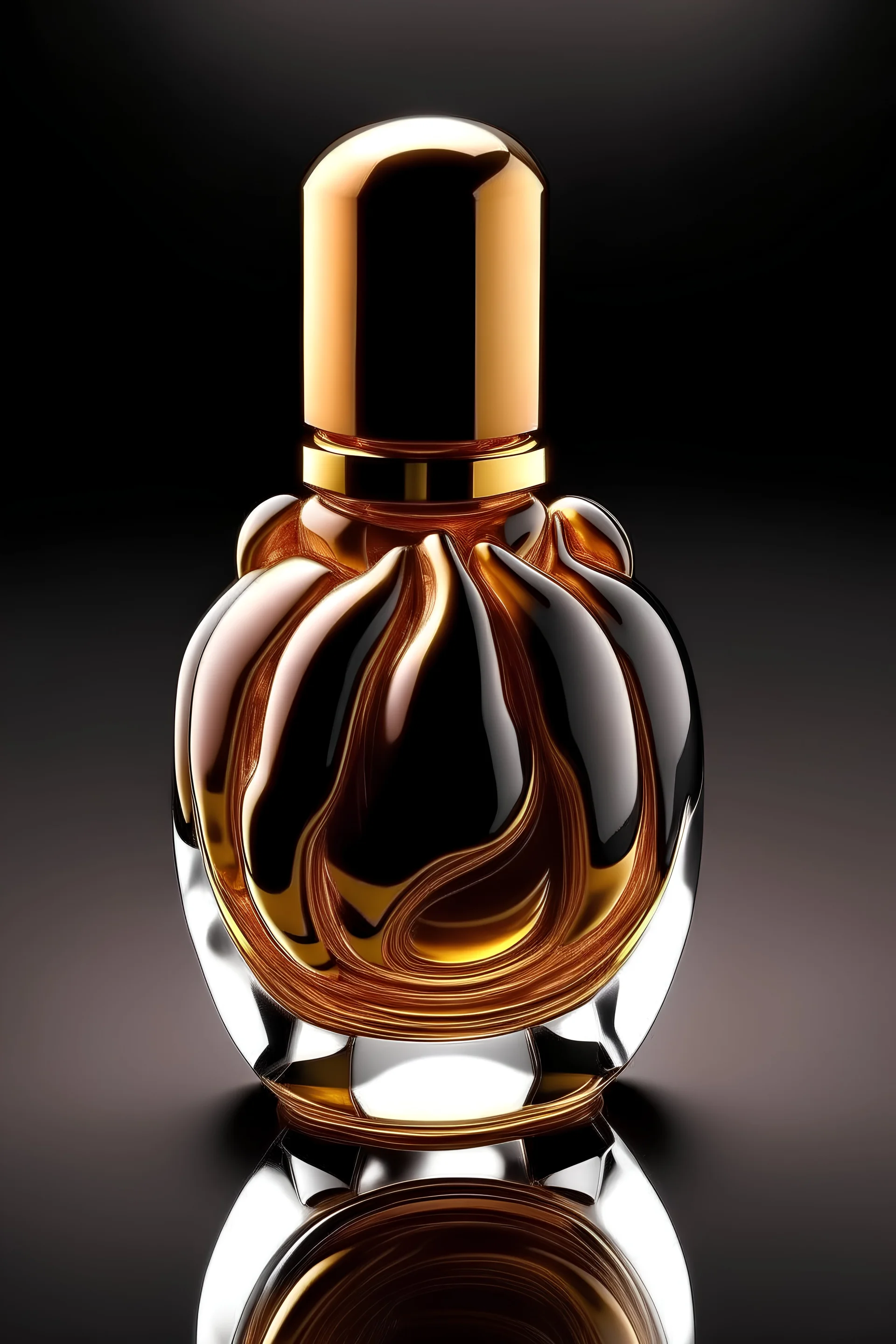 Design a bold and unique perfume bottle shaped like a clenched fist.