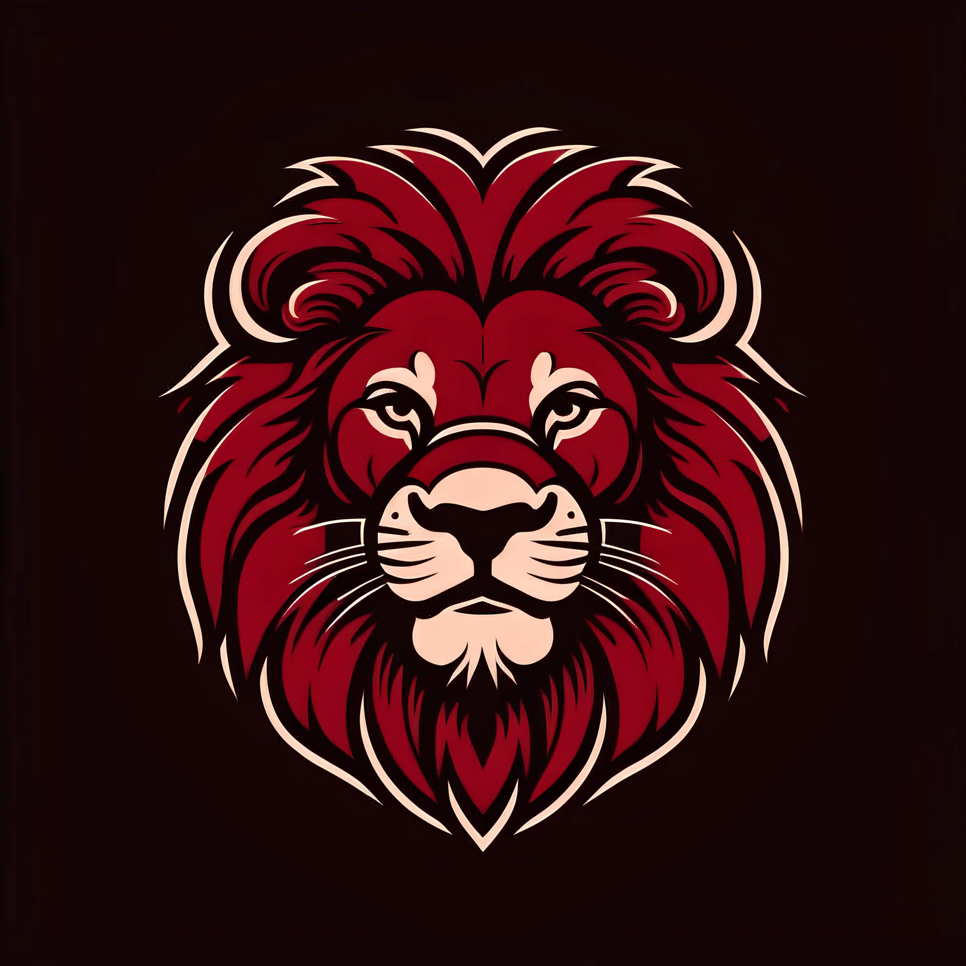 king logo lion dark red with number 3239 on it