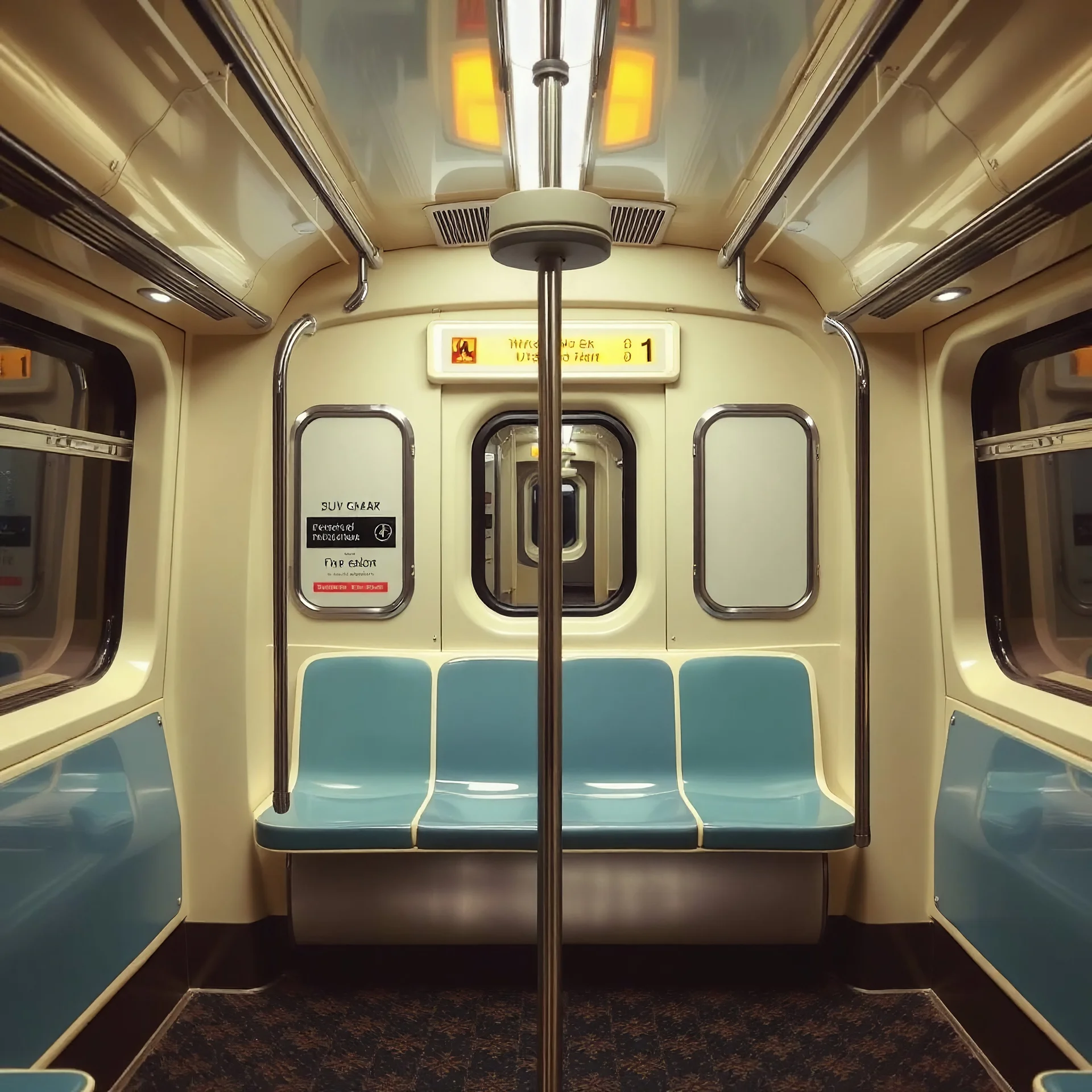 Une chambre décorée comme un wagon de métro