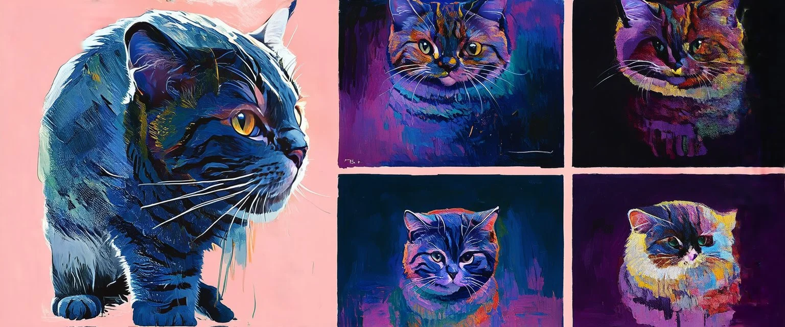 Portrait of a cat by Van Gogh