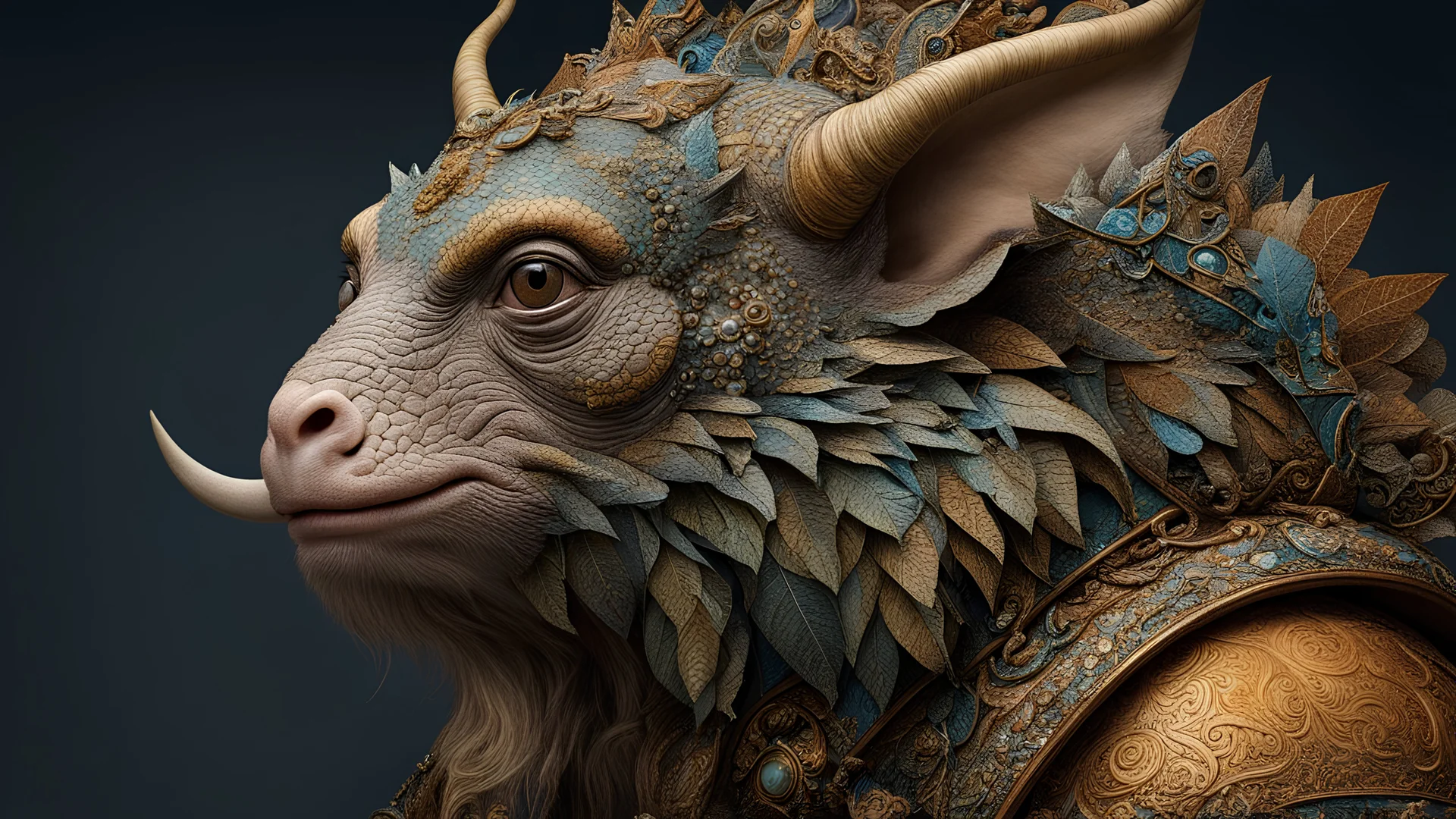 photography in the style of detailed hyperrealism ,creature ,fantasy,James Christensen,bold lines,hyper detailed