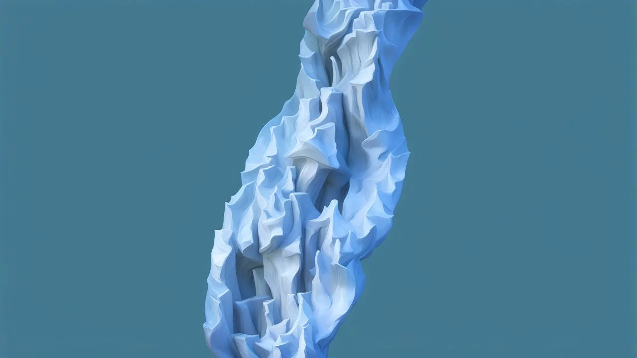 a tree trunk pillar ascends from bottom border to the top border. high poly, realistic style
