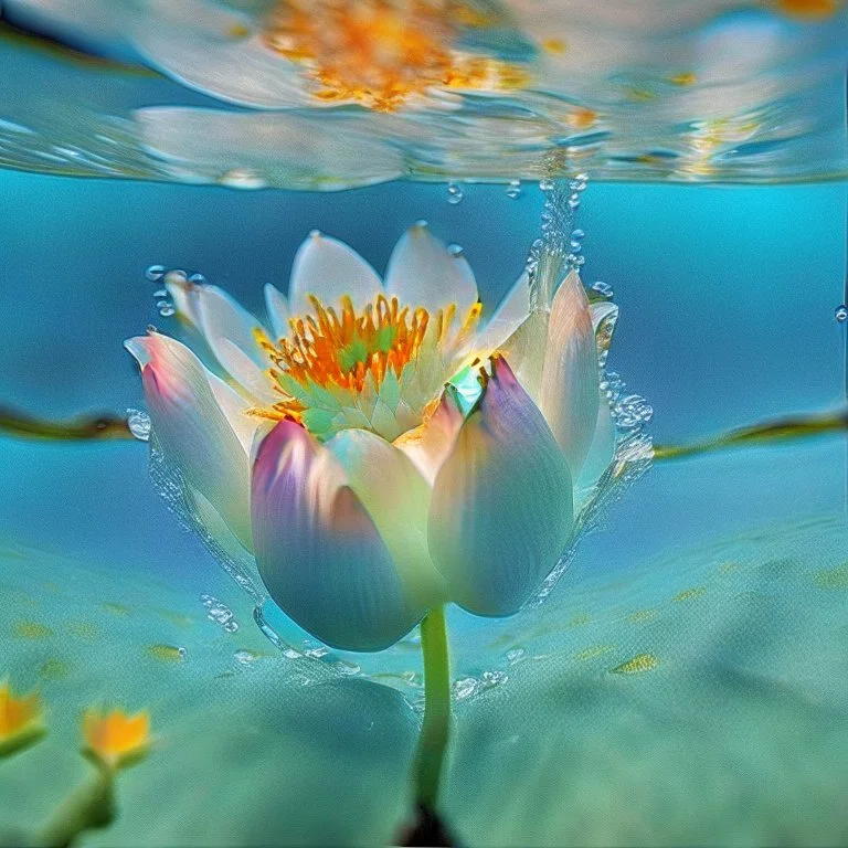 flower under water