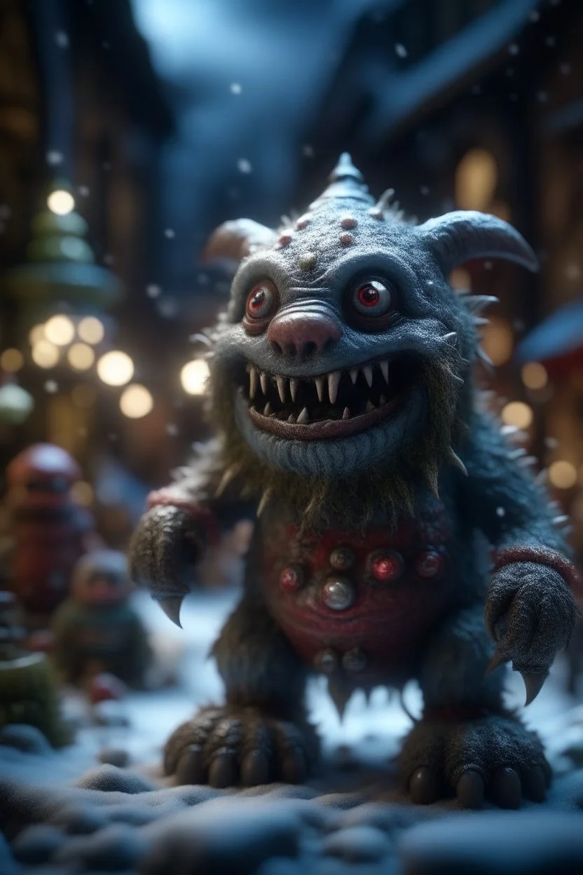 north pole fantasy xmas monster,shot on Hasselblad h6d-400c, zeiss prime lens, bokeh like f/0.8, tilt-shift lens 8k, high detail, smooth render, down-light, unreal engine, prize winning