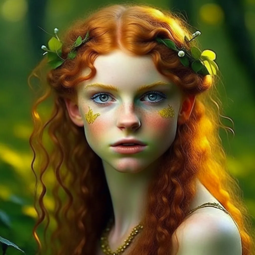 pretty girl, aged 19, ginger, faun, satyr, fantasy, attractive, narnia