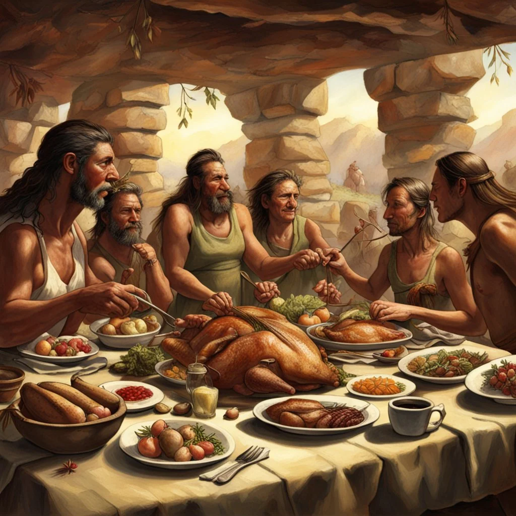 Thanksgiving dinner in the Paleolithic Era