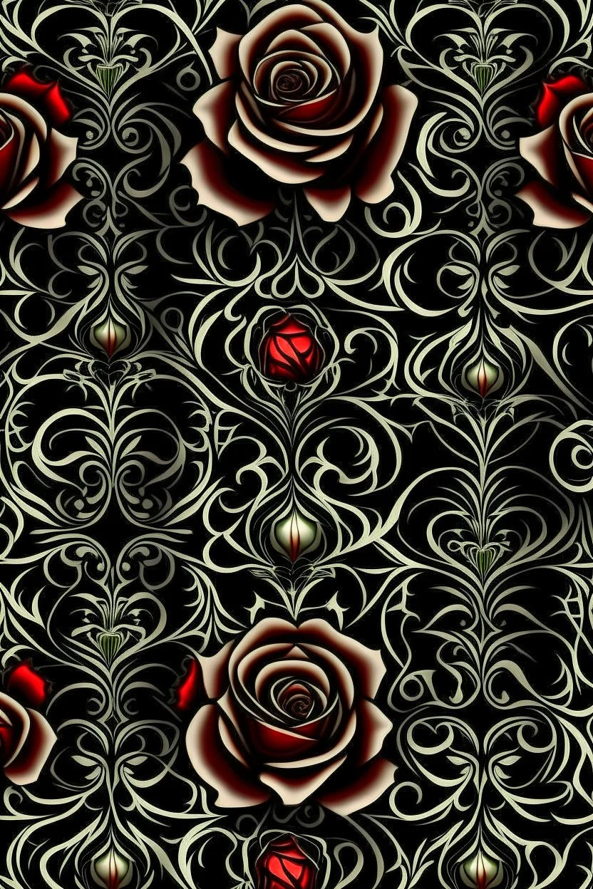 Gothic rose pattern