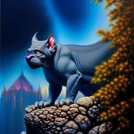 Ultra detailed fullbody Portrait in oil on canvas of gremblins Gargoyle on cathedral ,intense stare,extremely detailed digital painting, extremely detailed face,crystal clear Big glowing eyes, mystical colors ,perfectly centered image, perfect composition, rim light, beautiful lighting,masterpiece,8k, stunning scene, raytracing, anatomically correct, in the style of robert e howard and Ken Kelley and Ohrai Noriyoshi and Simon Bisley and tomzj1