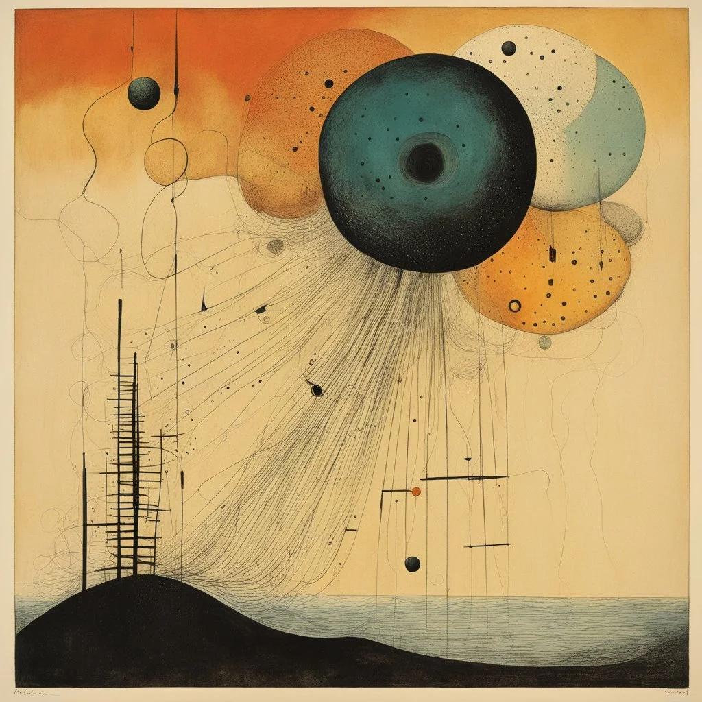 Malignantly useless, remedies of tragedy, abstract surrealism, by Arthur Secunda and Colin McCahon and Victor Pasmore and Zdzislaw Beksinski, maximalist mind-bending illustration; asymmetric; spooky colors, eerie, vertical and horizontal morse code dots and dashes,