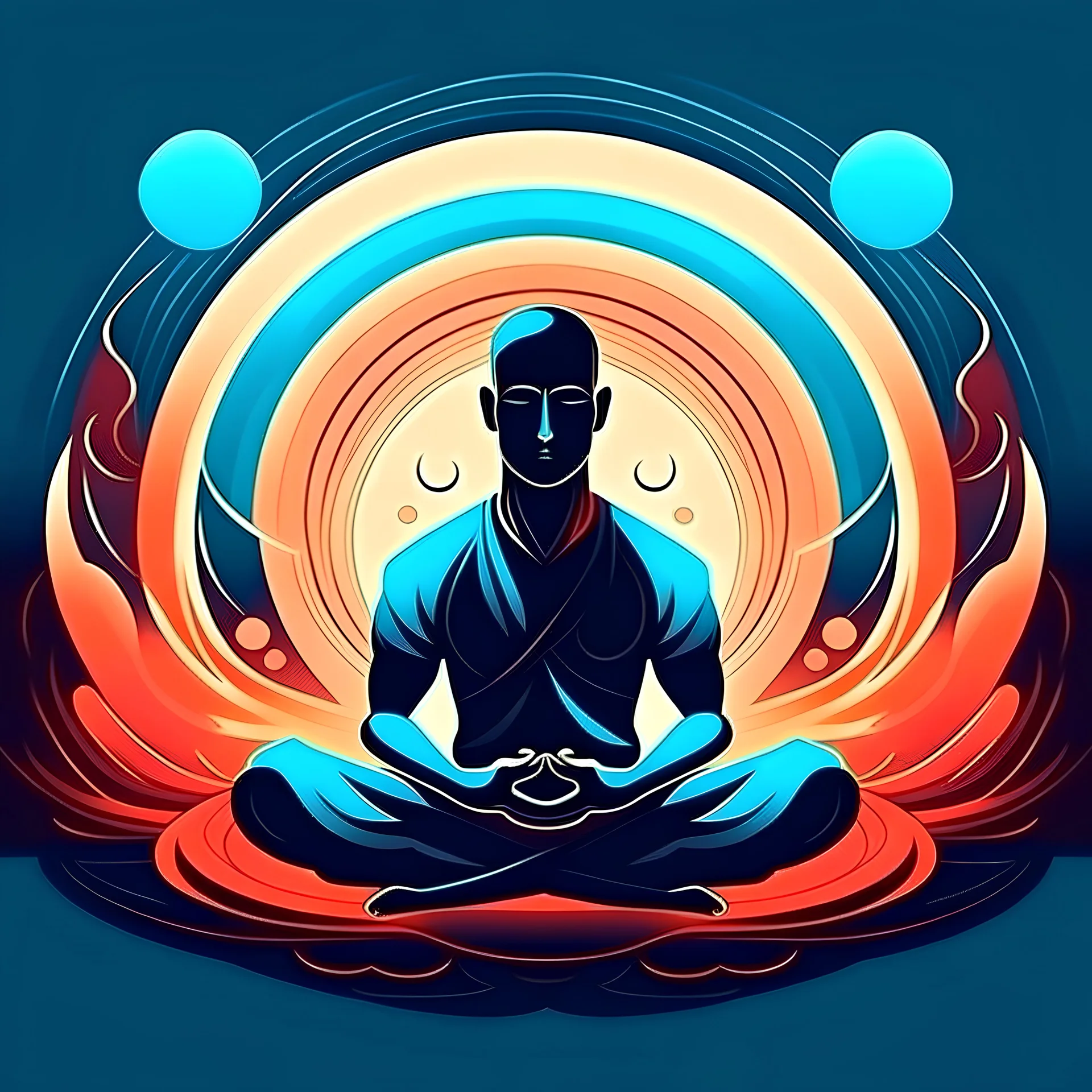 Meditation.vector illustration.