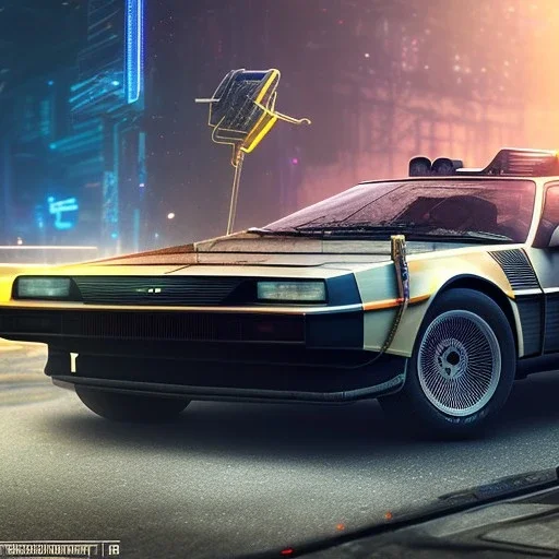 cyberpunk army DeLorean,cyberpunk 2077,center composition, ultra realistic,shiny, smooth, studio quality, octane render, Surrealism, Triadic colour scheme,glow-stick, god rays, ambient lighting,nightclub lighting, polaroid, 100mm, --ar 1:1 --v4